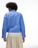 Arket ARKET cropped shirt with front pocket in blue - 2