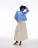 Arket ARKET cropped shirt with front pocket in blue - 4
