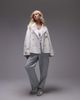 Arket ARKET cropped utility trench coat with storm flap in white - 2