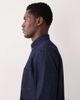 Arket ARKET denim chambray shirt with button collar in dark wash blue - 4