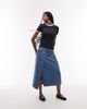 Arket ARKET denim midi wrap skirt in mid wash blue - 1