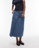 Arket ARKET denim midi wrap skirt in mid wash blue - 2