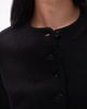 Arket ARKET double-faced wool rich cardigan with cinched waist hem in black - 2