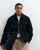 Arket ARKET double layer wool blend short jacket in off black - 1