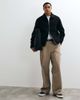 Arket ARKET double layer wool blend short jacket in off black - 3