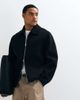 Arket ARKET double layer wool blend short jacket in off black - 4