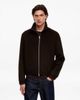 Arket ARKET double layer wool rich short jacket with collar in chocolate brown - 1