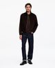 Arket ARKET double layer wool rich short jacket with collar in chocolate brown - 2
