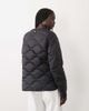Arket ARKET down short quilted jacket with zip front in black - 3