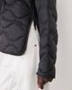 Arket ARKET down short quilted jacket with zip front in black - 4
