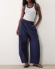 Arket ARKET drawstring cotton poplin pants in navy - 1