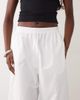 Arket ARKET drawstring cotton poplin pants in white - 3