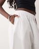 Arket ARKET drawstring cotton poplin pants in white - 4