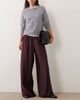 Arket ARKET drawstring flowy palazzo pants in dark purple - 1