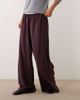 Arket ARKET drawstring flowy palazzo pants in dark purple - 2