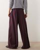 Arket ARKET drawstring flowy palazzo pants in dark purple - 4