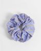 Arket ARKET hair scrunchie with white striped print in medium blue-Black - 1