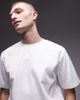 Arket ARKET heavyweight interlock jersey oversized t-shirt in white - 3