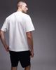 Arket ARKET heavyweight interlock jersey oversized t-shirt in white - 4