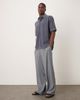 Arket ARKET heavyweight jersey short sleeve polo shirt in dark blue - 2