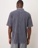 Arket ARKET heavyweight jersey short sleeve polo shirt in dark blue - 4