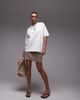Arket ARKET interlock long line short sleeve t-shirt in white - 2