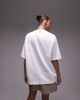 Arket ARKET interlock long line short sleeve t-shirt in white - 3