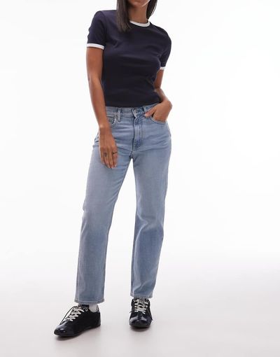 Arket ARKET Jade stretch slim leg jeans in light wash blue