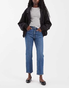 Arket ARKET Jade stretch slim leg jeans in mid wash blue-Navy