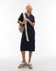 Arket ARKET jersey ribbed midi polo dress in navy - 1