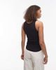 Arket ARKET jersey ribbed tank top with scoop neck in dark navy - 4
