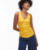 Arket ARKET jersey ribbed tank top with scoop neck in yellow - 1