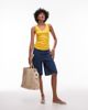 Arket ARKET jersey ribbed tank top with scoop neck in yellow - 2