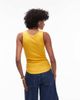 Arket ARKET jersey ribbed tank top with scoop neck in yellow - 3