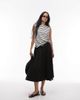 Arket ARKET jersey t-shirt top with cap sleeves in navy and white stripes-Multi - 2