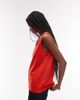 Arket ARKET jersey t-shirt top with cap sleeves in red - 1