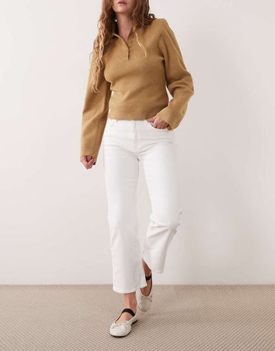 Arket ARKET kick flare jeans in white denim