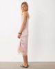 Arket ARKET lace midi slip dress in light pink - 4