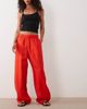 Arket ARKET linen barrel leg linen pants in red-Green - 1