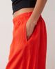 Arket ARKET linen barrel leg linen pants in red-Green - 4