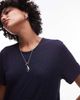 Arket ARKET linen blend relaxed T-shirt in dark blue-Navy - 3