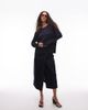 Arket ARKET linen blend relaxed top with seamed long sleeves in navy blue - 2