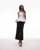 Arket ARKET linen rich midaxi skirt in black - 1