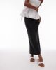 Arket ARKET linen rich midaxi skirt in black - 2