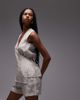 Arket ARKET linen sleeveless shirt with tie wrap front in beige-Neutral - 2