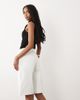 Arket ARKET loose fit denim shorts in white - 4