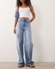 Arket ARKET Lupine five pocket high rise wide leg jeans in light blue wash - 1