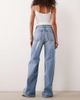 Arket ARKET Lupine five pocket high rise wide leg jeans in light blue wash - 2