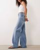 Arket ARKET Lupine five pocket high rise wide leg jeans in light blue wash - 3