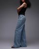 Arket ARKET Lupine high rise wide leg jeans in light wash blue - 2